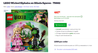 LEGO Wicked Elphaba en Glinda figuren voor €46,99 bij Bol