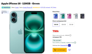 Apple iPhone 16 128GB Groen voor €799 bij Bol