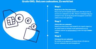 2 jaar Lebara Sim Only + gratis Bol. bon t.w.v. €60 voor €78 in totaal