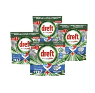 Alle Dreft Platinum Plus deep clean vaatwastabletten 2+3 gratis bij Albert Heijn