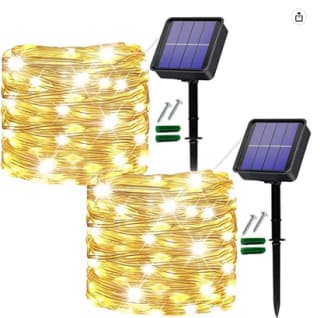 Guirnaldas Luces Exterior Solar 100LED 10M 8 Modos a solo 10,99€