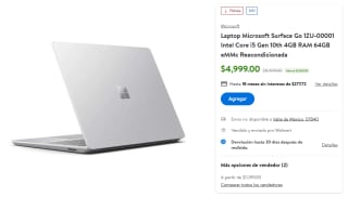 Microsoft Surface Go 1ZU-00001 Reacondicionada a $4,999 en Walmart