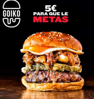 Goiko 5€ regalo por consumo mínimo 25€