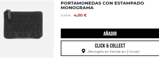 Portamonedas con estampado monograma por 4€