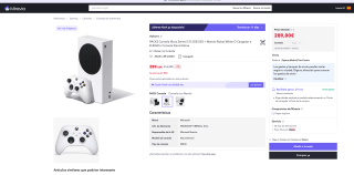 Consola Xbox Series S 512GB SSD por solo 289€