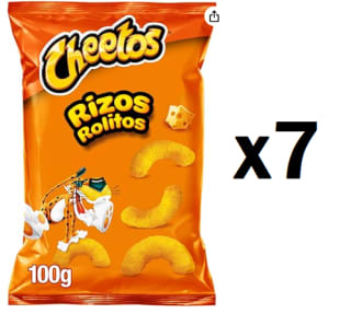 7 Bolsas de Cheetos Snack Rizos sabor a queso bolsa 100 g por 7.91€