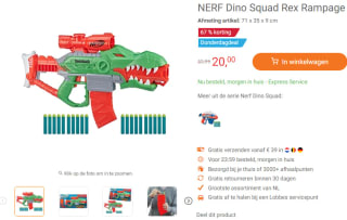NERF Dino Squad Rex Rampage voor €20 bij Lobbes