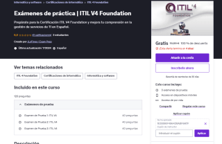Gratis Exámenes de práctica | ITIL V4 Foundation