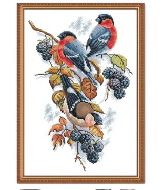 Kit de punto de cruz pajaritos por 8,46€