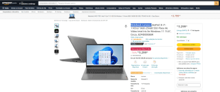 Notebook da Lenovo, modelo IdeaPad 3i i7-1165G7 - R$ 3.299