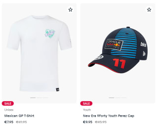 Gorras Checo Perez Red Bull y más en rebaja