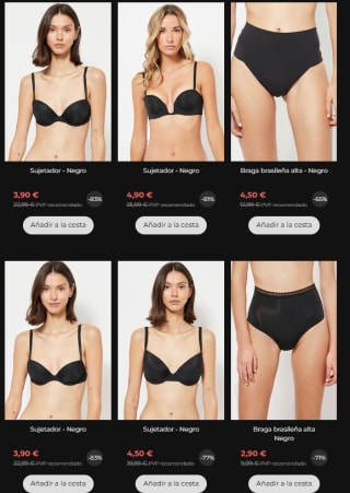 Rebajas hasta 90% Oysho ropa y lencería precios de locura