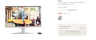 Ordenador All in One Medion Akoya MD63870-E23403, i3, 8GB, 256GB SSD, 23,8", W11 por 399€