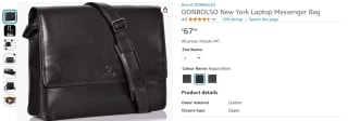 Donbolso leren laptop-schoudertas voor €67,99 bij Amazon
