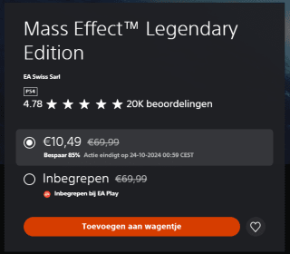 Mass Effect™ Legendary Edition voor €10,49 in de Playstation Store