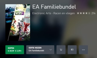 EA Familiebundel voor €3,99 in de Xbox store