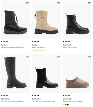 50% korting op het 2e paar laarzen bij Van Haren