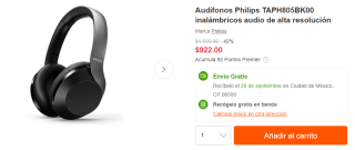 Audífonos Philips Inalambricos a $922 en Linio