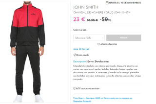 Chándal para Hombre John Smith Korlo por 23€