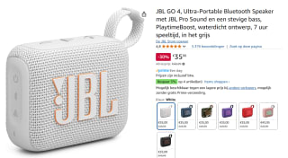 JBL GO 4 - Draadloze Bluetooth Mini Speaker voor €35 bij Amazon