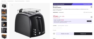 Tostadora Russell Hobbs Textures Plus 22601-56-RH por 17,84€ (10,70€ nuevo usuario)