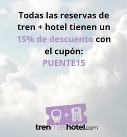 Cupón 15% Descuento reservas de Tren+ Hotel con Trenmashotel