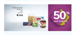 50% que Vuelve Sabores de Italia en Carrefour.