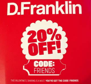 Código 20% Descuento en D.Franklin