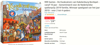 999 Games - De Kwakzalvers van Kakelenburg Bordspel voor €24,99 bij Amazon