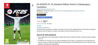 Videojuego EA SPORTS FC 25 Nintendo por 26,90€