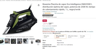 Plancha de vapor Rowenta Eco Intelligence por 59,99€