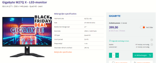 Gigabyte M27Q X - LED-monitor voor €399 bij Azerty