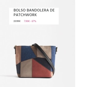 Bolso Bandolera de PATCHWORK por 7.99€