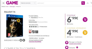 Fallout 76 para PlayStation 4 por 6,99€