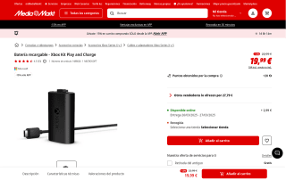 Xbox Kit Play and Charge por 16,99€