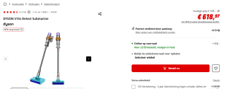 DYSON V15s Detect Submarine voor €618,97 bij de Mediamarkt