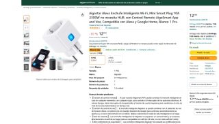 Aigostar Alexa Enchufe Inteligente Wi-Fi 10A 2300W por 6,29€
