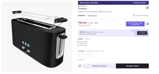 Tostadora Vertical Toast&Taste 1000 extra marca Cecotec por 11,89€