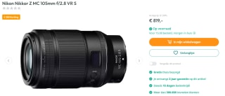 Nikon NIKKOR Z MC 105mm f/2.8 VR s voor €819 bij Art & Craft