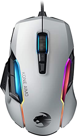 ROCCAT Kone AIMO Gaming Muis - Bedraad - Wit voor €39 bij Amazon