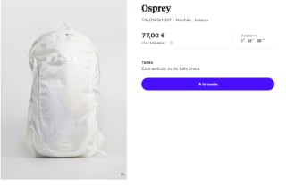 Mochila Osprey TALON GHOST de 22L por 77€