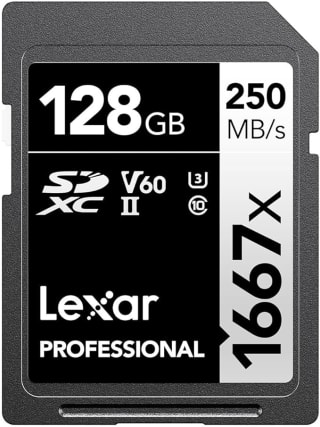 Memoria SD Lexar Professional 128GB por $643 en Amazon