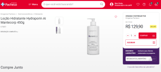 Loção Hidratante Hydraporin Ai Mantecorp de 450g - R$ 129,90