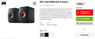 KEF LS50 Wireless II speakers voor €1899 bij Apollo