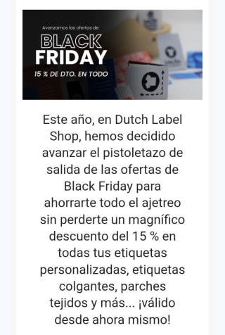 -15% en Etiquetas Personalizadas.