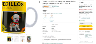 Taza Meme Unos Pedillos Perrito por $139 en Amazon