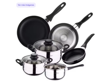 Juego de sartenes (16/20/24cm) SAN IGNACIO Navy Black antiadherentes por 27,40€
