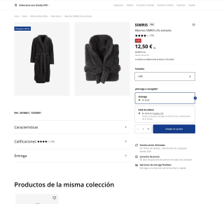 Albornoz color gris antracita por solo 12,50€