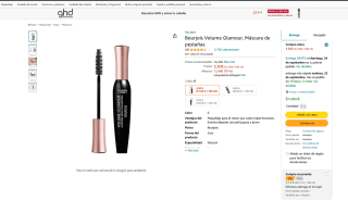 Máscara Bourjois Volume Glamour de pestañas por 3,30€