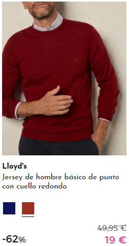 LLOYD'S - Jersey para hombre por 19€